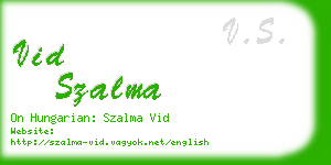 vid szalma business card